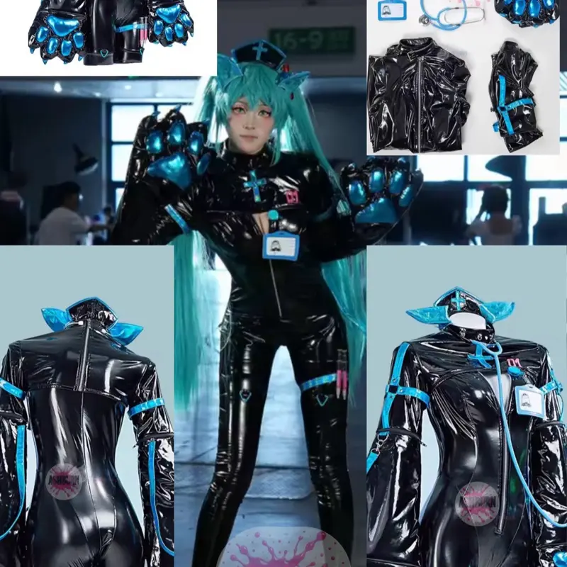 Anime Miku Cosplay Costume Women's Sexy Faux Leather Nurse Jumpsuit Outfits Kawaii Bunny Girl Uniform for Halloween Carnival Party - TikTok Shop Anime Miku Cosplay Costume Women's Sexy Faux Leather Nurse Jumpsuit Outfits Kawaii Bunny Girl Uniform for Halloween Carnival Party - TikTok Shop