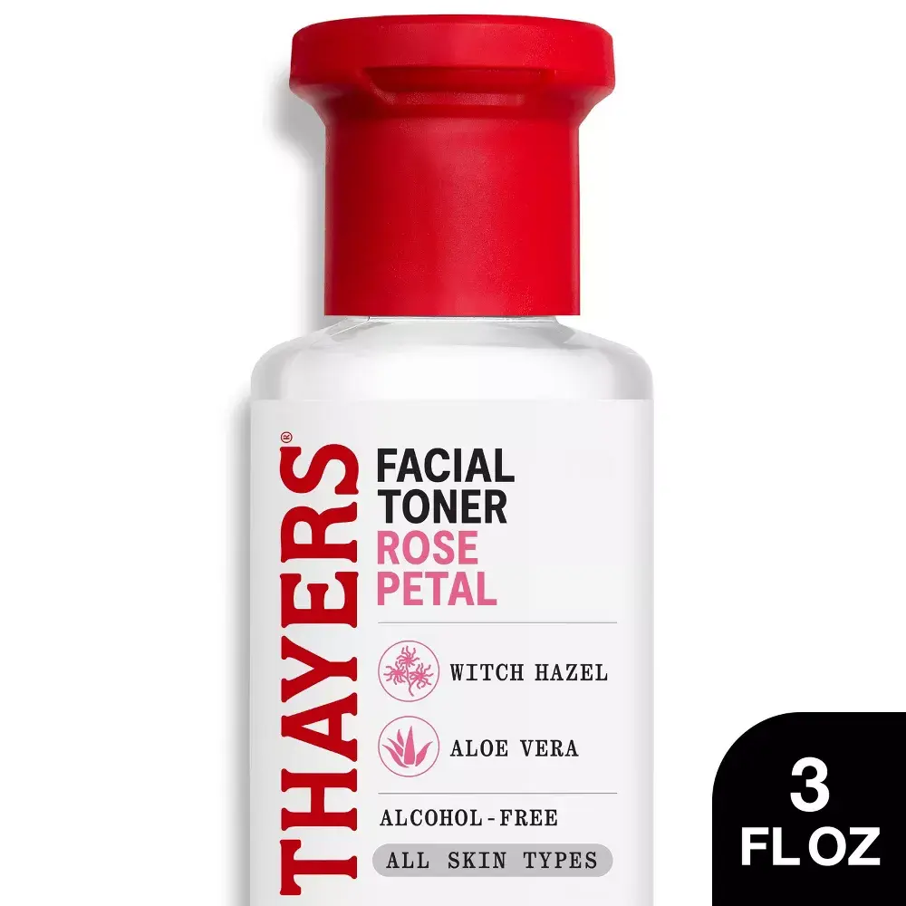 Thayers Witch Hazel Alcohol-Free Facial Toner with Rose Petal 3 fl oz and 12 fl oz – Hydrating Face Toner, Pore Minimizer, Oil Control, Skin Balancing & Soothing Toner