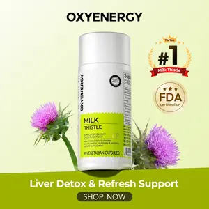 Oxyenergy Milk Thistle Liver Detox Support & Colon Cleanse, High Purity, Natural Supplement for Liver Health&Antioxidant Support, 90Capsules Outdoorfun