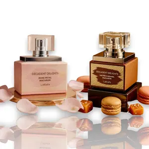 Lattafa Decadent Delights EDP Multi-Pack, 2 Floral Fragrances (Rose Petal Macaron, Salted Caramel Macaron) - 50 ML Unisex Wear Fragrance with Lychee, Salted Caramel, Tonka Bean Notes