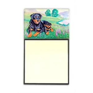 212 MAIN Rottweiler Refillable Sticky Note Holder - 3x3 In., Postit Note Dispenser, Stationery Organizer, Office Stationery Supplies