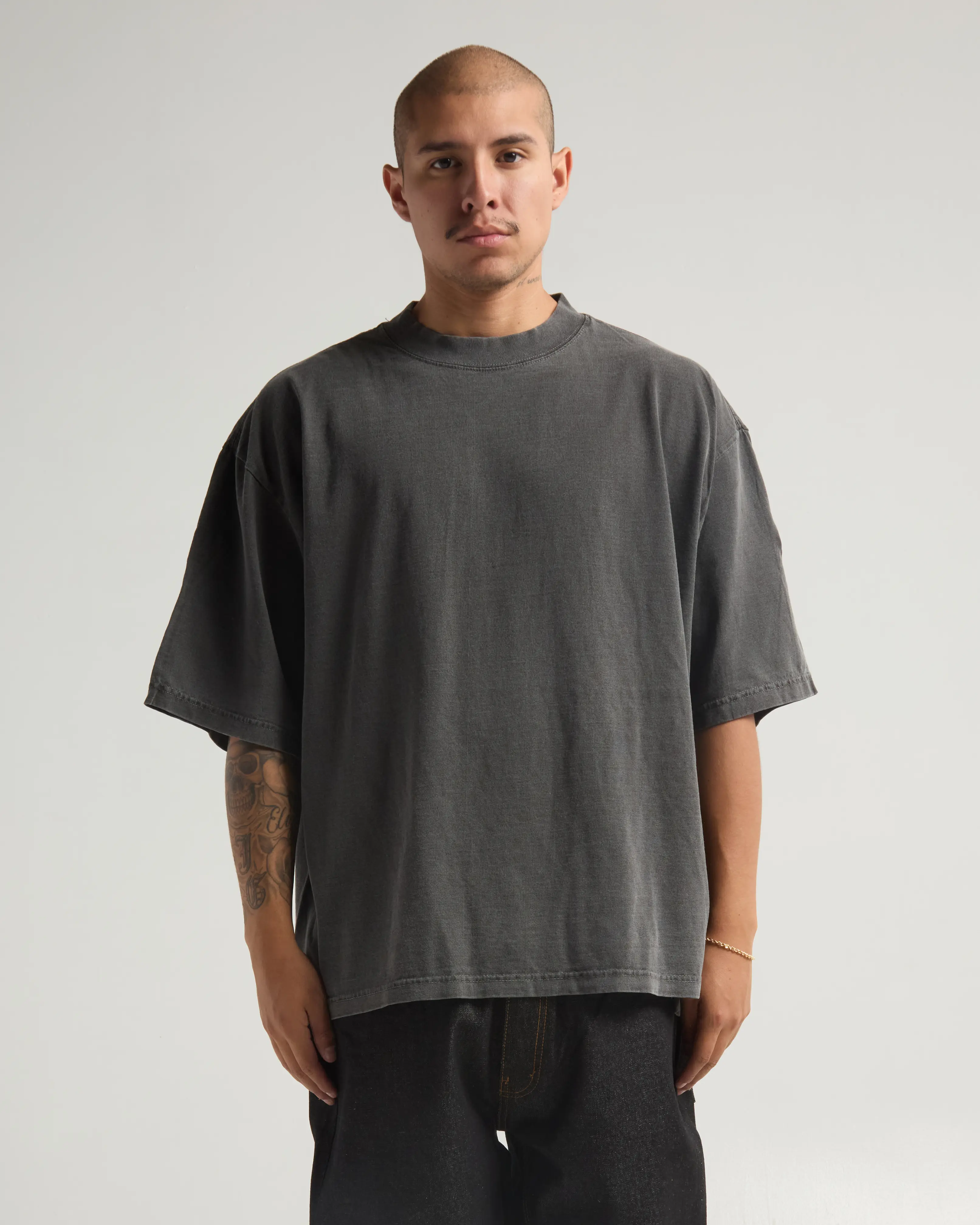 Shaka Wear 7.5 oz Garment Dye Drop Shoulder T-Shirt Streetwear 