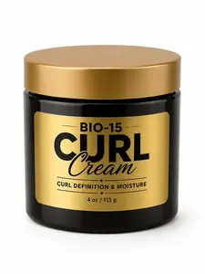 Bio-15 Curl Defining Cream 4oz | Moisturizing Curl Cream for Curly, Coily & Wavy Hair | Frizz Control & Shine