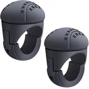 Valentine's Day Gift  1/2 Packs New Generation Silicone Steering Wheel Knob, Anti-Slip Boat Steering Wheel Knob, Universal for Cars, Trucks, Boat, Tractors (Black)