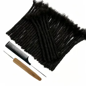 CCLG dreadlocks 100% Real natural Human Hair Handmade Dreadlock Extensions | Dyeable & Bleachable | 0.4-0.8cm Width | 4-12 Inches | Perfect for locrepair add Length & Thickness Boost locjourney basic style instant  dreads