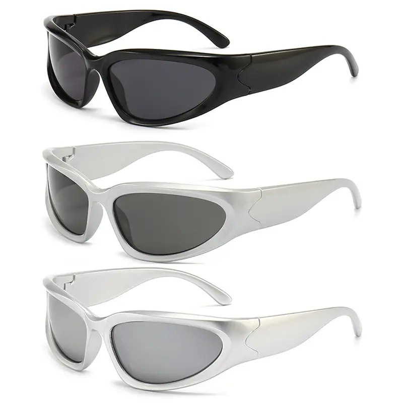 3pcs Fashionable Men and Women Sunglasses High-end Y2K Square Bicycle Glasses Resistant Sunglasses Outdoor Hiking UV400 Windproof Sports Eyewear