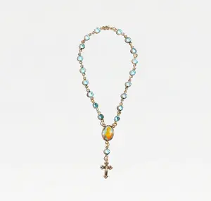 The Aqua Marine Rosary Anklet