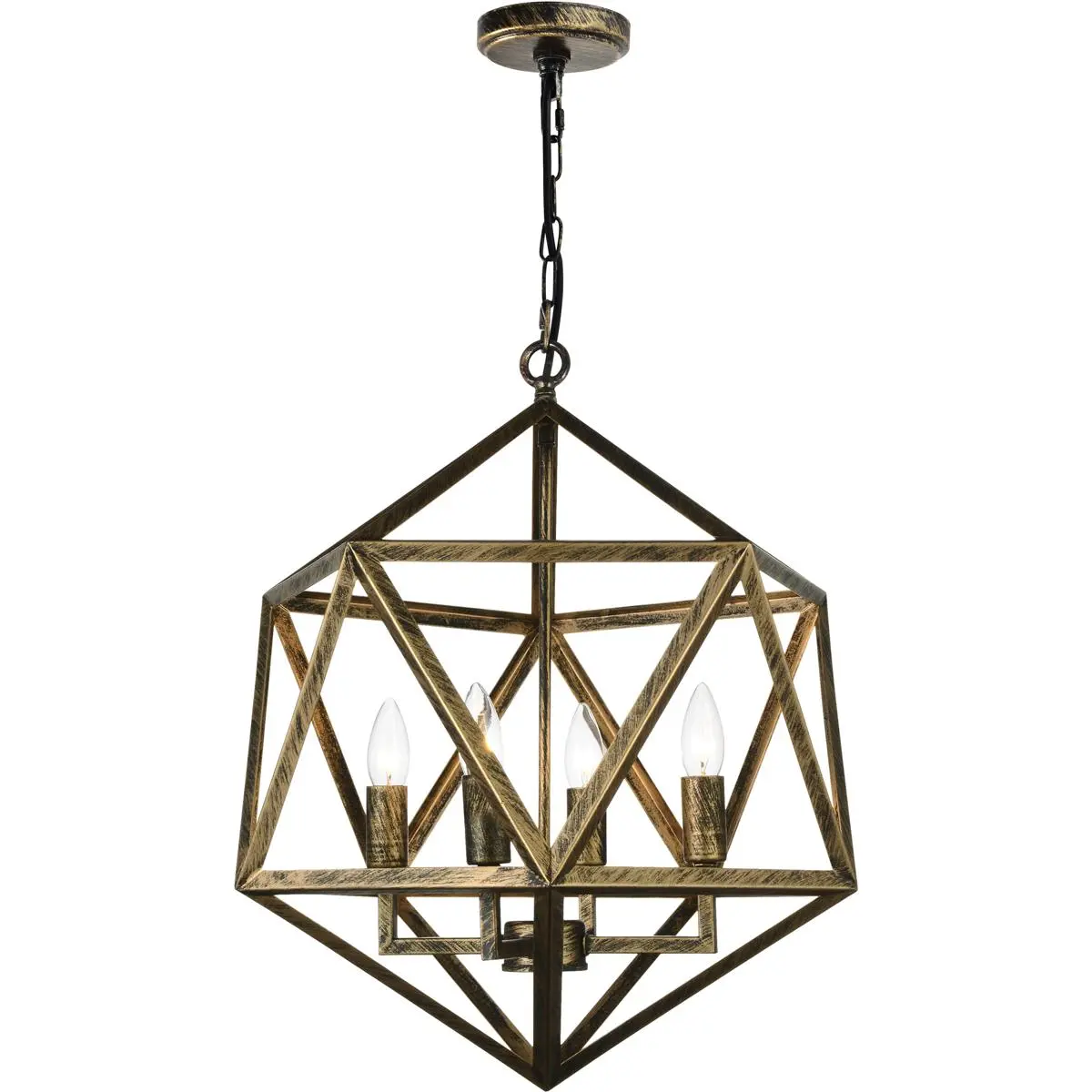CWI Lighting Amazon 4 Light 20 inch Antique forged copper Up Pendant Ceiling Light 9641P20-4-128