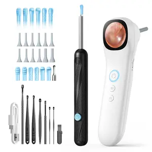 5-in-1 Otoscope with IPS Screen & 1080P HDSmart Video Otoscope with Light, Ear infectiontesting,Complete Ear Wax Removal Tool for Nose Skin OralCavity Inspection, Suitable for Adults Kids & Pets,Non-medical Use