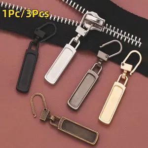 Universal Metal Zipper Head Replacement Kit, Detachable Zipper Repair Accessories for Bags Luggage Clothes, 1/3pcs Set