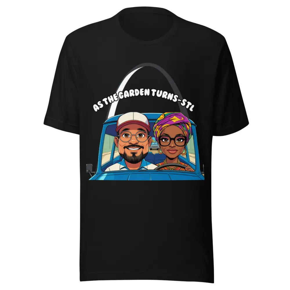 Unisex t-shirt As The Garden Turns-STL/BLACK