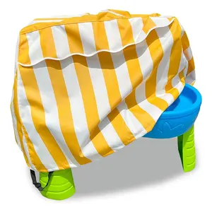 Outdoor Water Table Cover, UV Protection, Rectangular Striped Design, Splash-Proof, Garden Furniture, Pool Table, Durable, Easy Installation