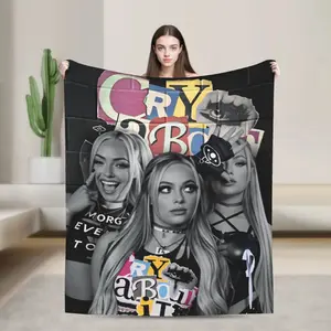 Liv Morgan Tour Blanket  Warm Street Trend Plush Throw Blanket For Couch Bed Travel Office Flannel Bedspread Bed Cover  Lightweight, soft, comfortable, and durable.