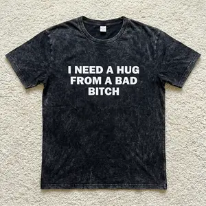 I Need A HUG Funny Acid Wash Tee