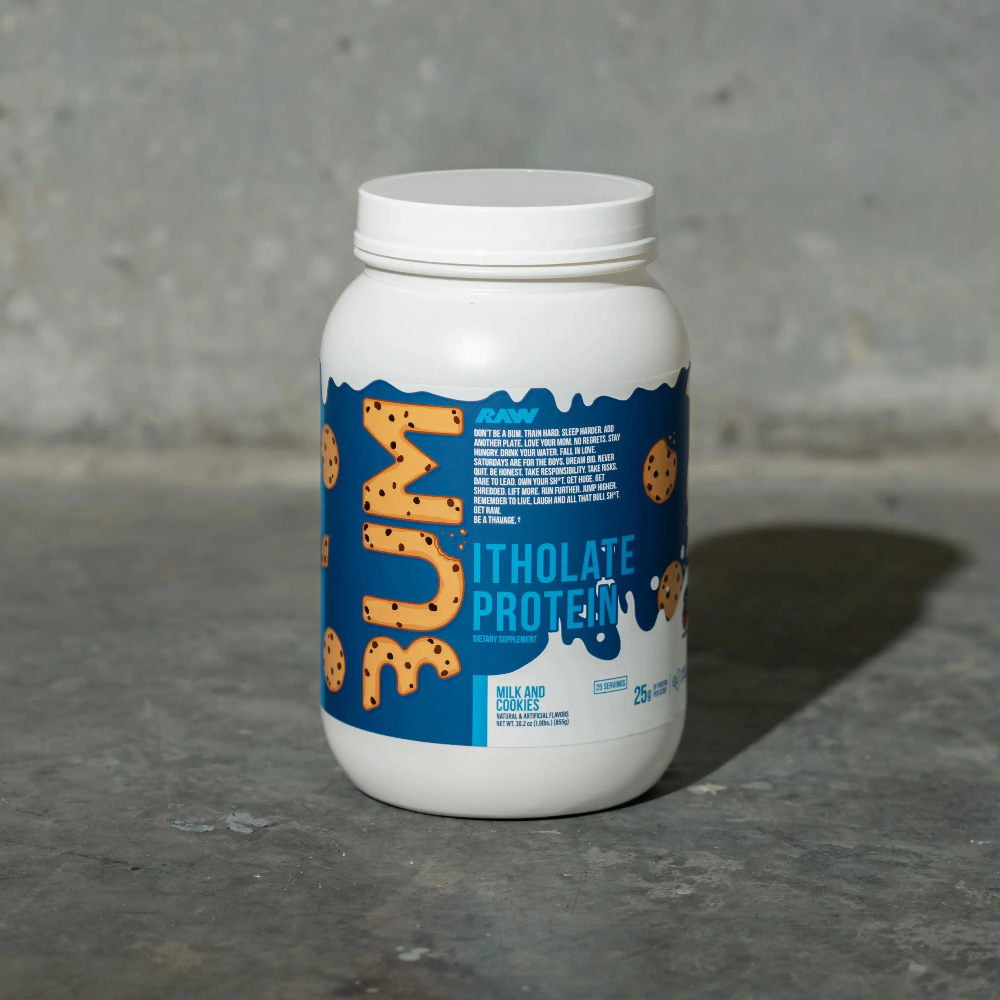 RAW Whey Isolate Protein Powder, Milk & Cookies (CBUM Itholate Protein) - 100% Grass-Fed Sports Nutrition Powder for Muscle Growth & Recovery - Low-Fat, Low Carb - 25 Servings