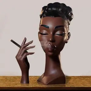 Woman Incense Burner Scented Fragrance Incense Aroma Resin Craft Sculpture, Creative Luxury Desktop Decoration, Home Office Living Room Decor