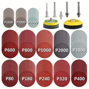160pcs 2/3inch Sanding Discs Pad Variety Kit for Drill Grinder Rotary Tools Attachment with 1/8"&1/4" Shank Backer Plate, Sanding Pads includes 80-3000 Grit Abrasive Accessory