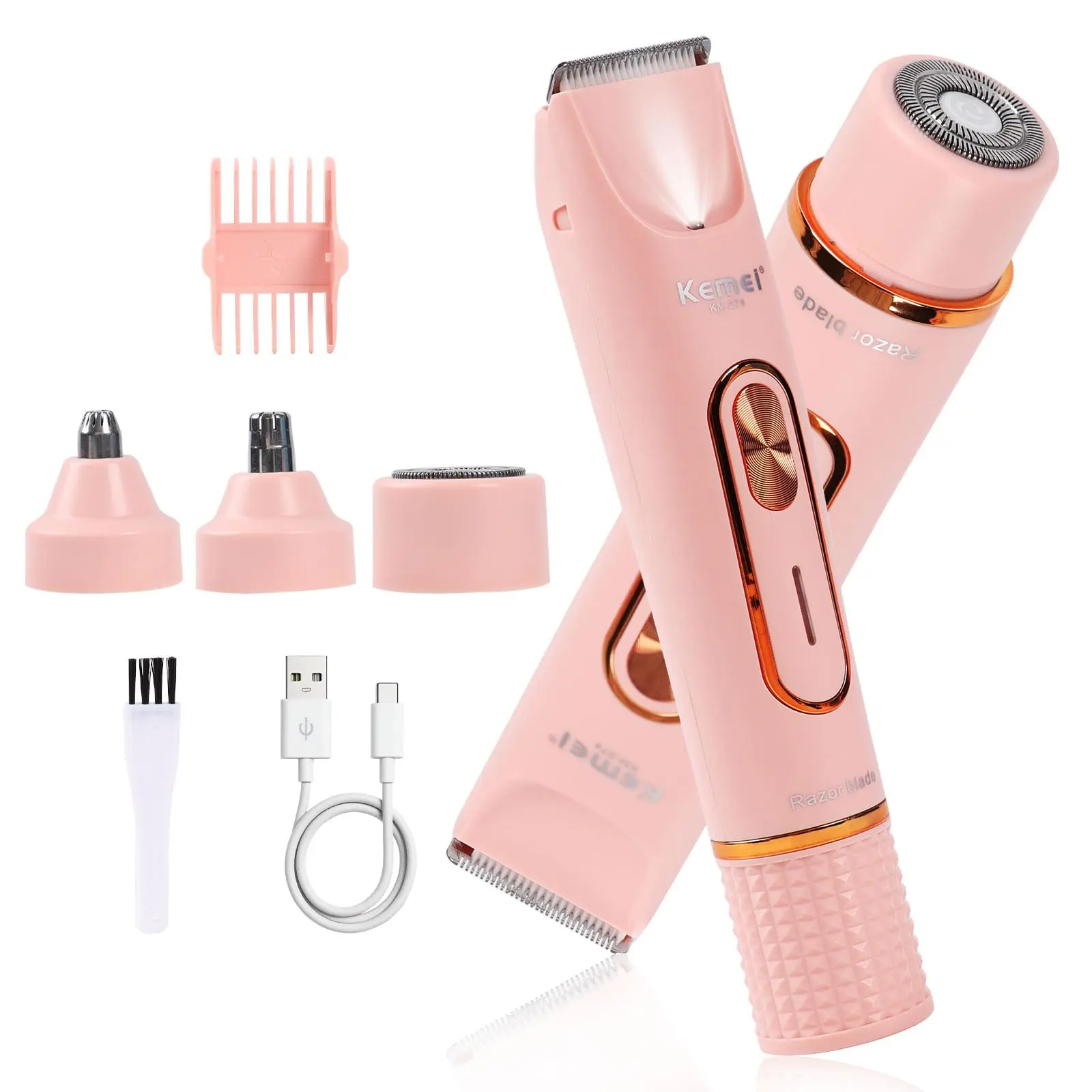 Electric Razors & Bikini Trimmer for Women,4-in-1 Electric Body Hair Shaver