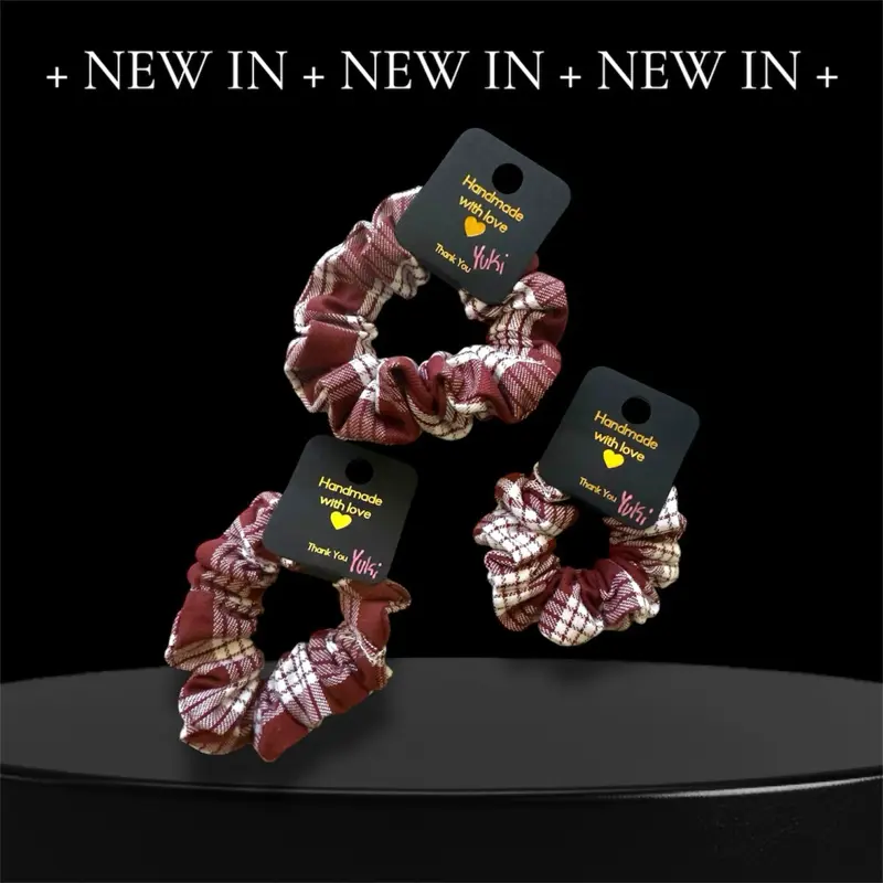 Yuki Maroon Scrunchie - New In Handmade with Love Hair Accessory for Maroon Lovers