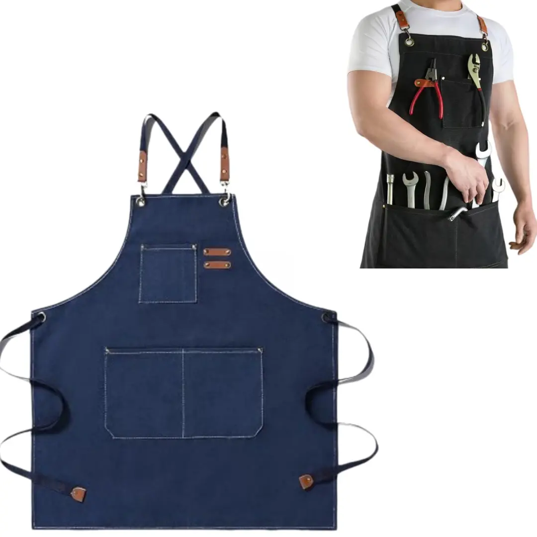 Festive Multi-Use Apron Canvas Tool Apron With 3 Pockets - For Cooking, Gardening, Coffee Making, Thanksgiving & Christmas Gift Idea - Unisex Adjustable Design, Adjustable For Men And Women