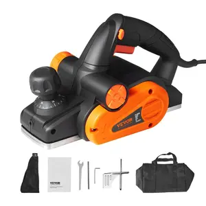 Summervibes VEVOR Electric Hand Planer, 3-1/4 width Corded Electric Hand Planer, 16500 RPM High-Speed Powerful Electric Handheld Planers for Woodworking, Wood Chamfer DIY, Smooth Finish Carpentry Tool, FCC-SDoC