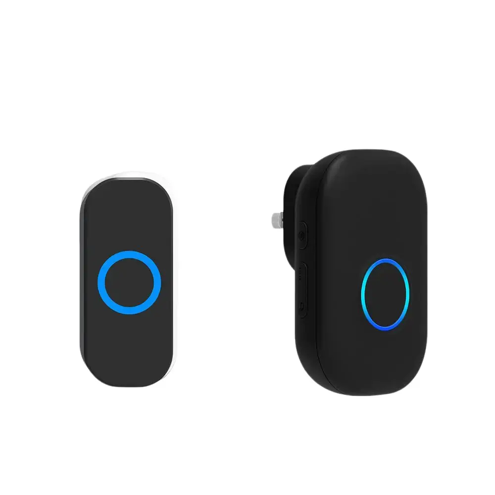 Wireless Doorbell Kit with Transmitter & Receiver, IP55 Waterproof, 1000ft/150m Long-Range Remote Control, Plug-and-Play Installation, 38 Ringtones, 4-Level Adjustable Volume, LED Flashing Light for Elderly, Chimes, Home Security System