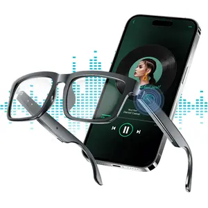 Bluetooth Audio Smart Glasses,Blue Light Glasses for Women Men,Open Ear Sound Mic & Speakers,Magnetic Charging,Polarized Sunglasses Lenses,Touch & Voice Assistant