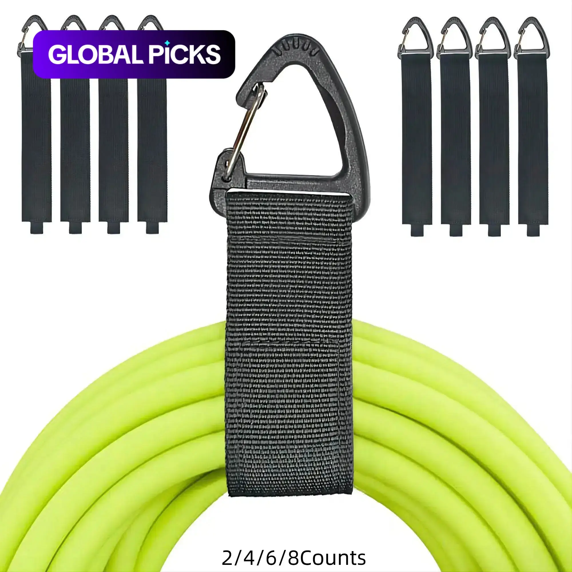 Extension Cable Holder, 2-8 Pack Wire Organizers, Cord Organizer, Cord Holders for Cables, Cable Management Straps for Car, Garage, Gym, and Office #GLOBAL PICKS