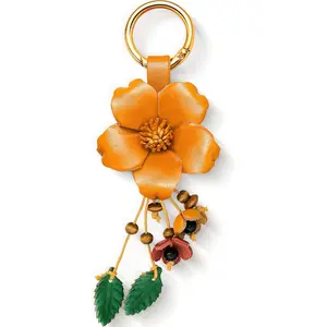 4 tassels keychains, colorful backpack keychains, cute bag accessories for ladies, Bohemian style wallet tassels, bag pendants, handbag accessories, key chains, leather leaf and flower tassels keychains, Bohemian style ladies' accessories, cute keychains,