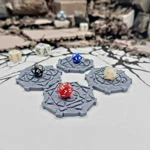 Dnd Terrain Magic Circle Set for DIY Painting, Elegant Dice Holder for D20 Polyhedral Dice, Perfect Accessory for Tabletop Rpgs