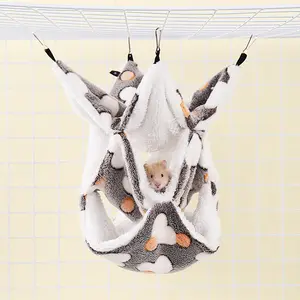Small Animal Hanging Hammock, Pet Hanging Nap Bag Sleeping Bag Bed, Cage Hammock Bedding Suitable for Ferrets, Guinea Pigs, Sugar Gliders, Hamsters, Rats, Mice, Chinchillas, Flying Squirrels, and Gerbils