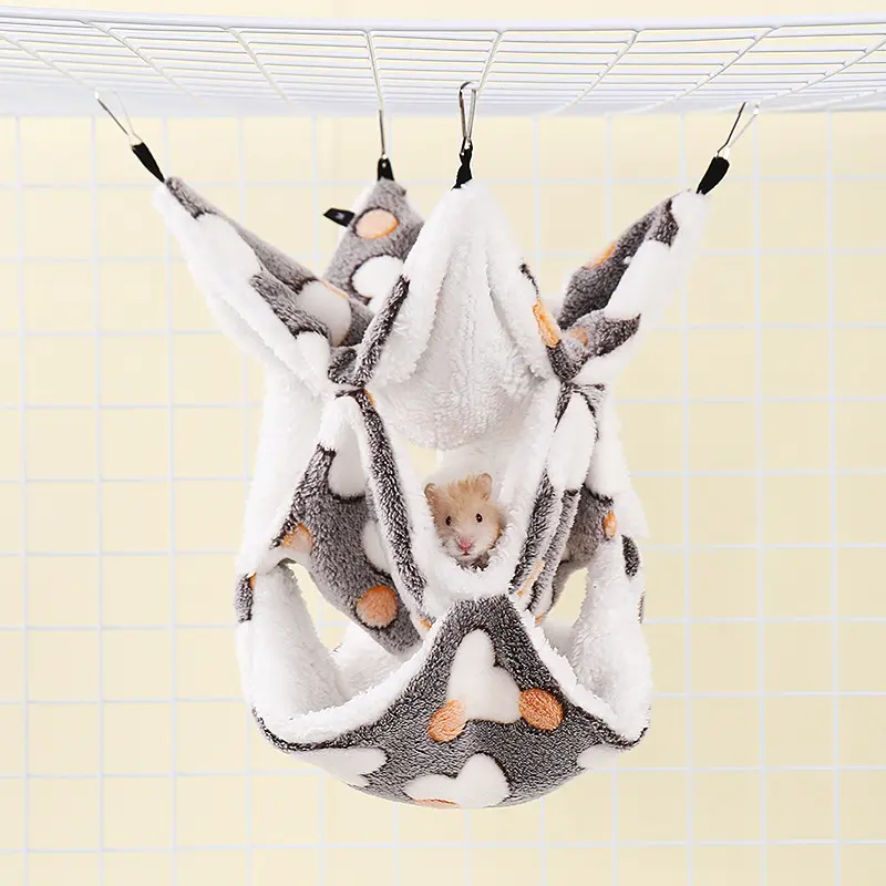 Small Animal Hanging Hammock, Pet Hanging Nap Bag Sleeping Bag Bed, Cage Hammock Bedding Suitable for Ferrets, Guinea Pigs, Sugar Gliders, Hamsters, Rats, Mice, Chinchillas, Flying Squirrels, and Gerbils