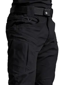 Men's Outdoor Tactical Pants, Multi-Pocket Workwear, Adjustable Waist, All-Season Casual Wear, Hiking, Fishing, Running Training
