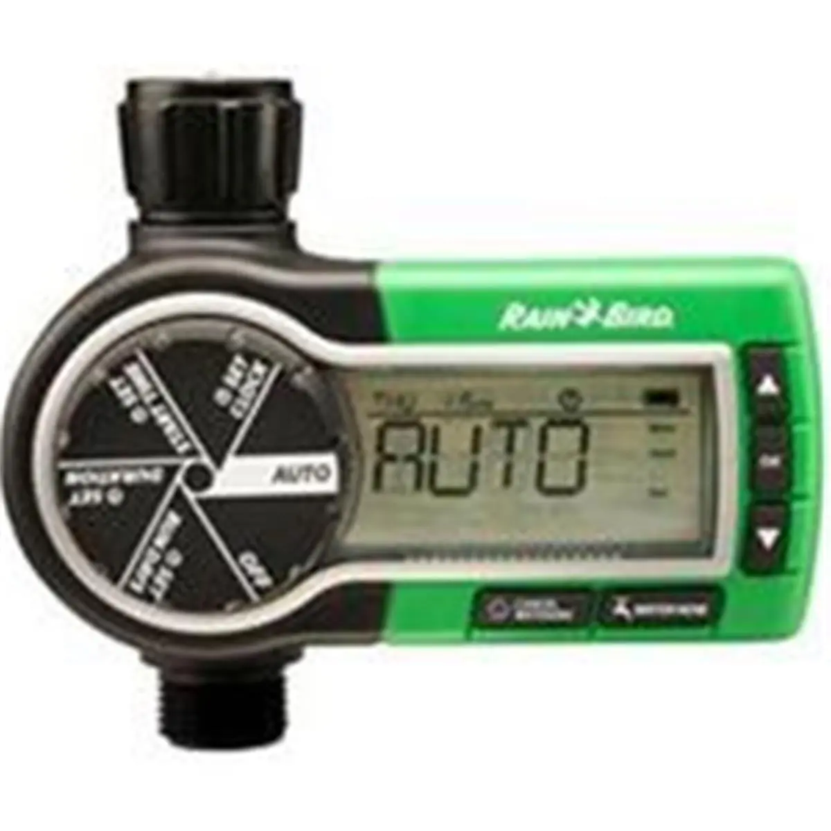 Rainbird 1ZEHTMR Electronic Hose End Timer - LCD Programmable Digital Controller with Large Buttons, Batteries, 15-90 psi, Rugged Dependability for Outdoor Use, Garden Water Timers, Hose End Sprinklers