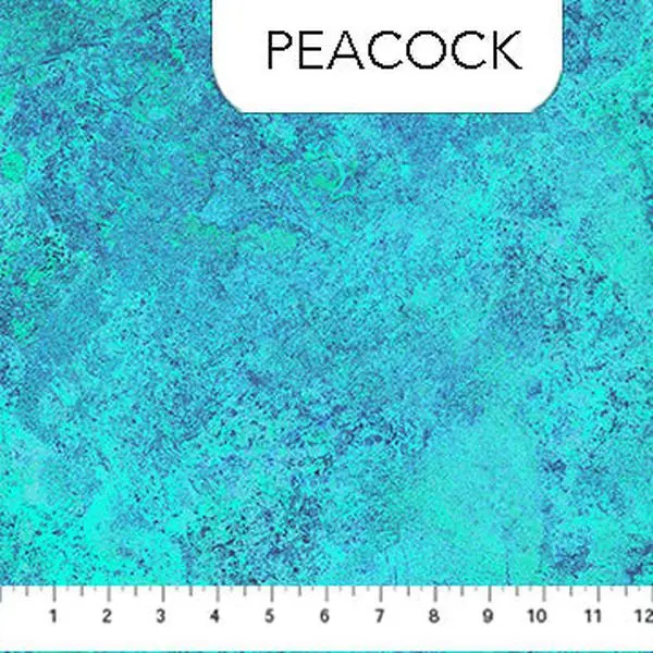 Fabric Northcott Peacock Rust Stonehenge Gradations by the Quarter Yard 26757-66