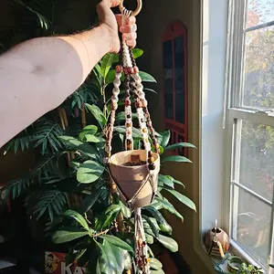 Beaded Macrame Plant Hanger