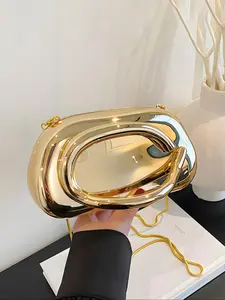 Women's Elegant Chain Strap Evening Bag, ExquisiteTrendy Clutch Bag, Fashionable Bag for Party Decoration，Christmas Gift, Valentine's Day Gift, Ideal Gift, Elegant Purse