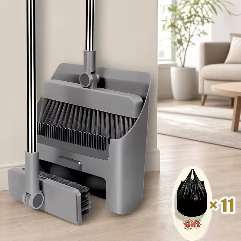 3-In-1 Foldable Broom with Dustpan Combo Set And 4-In-1 Floor Brush with Long Handle, 2-In-1 Efficient Cleaning Flexible Design Quick Dust Removal Dorm Room Essentials Good Helper for Home Office Cleaning, A Versatile Cleaning Tool Set.