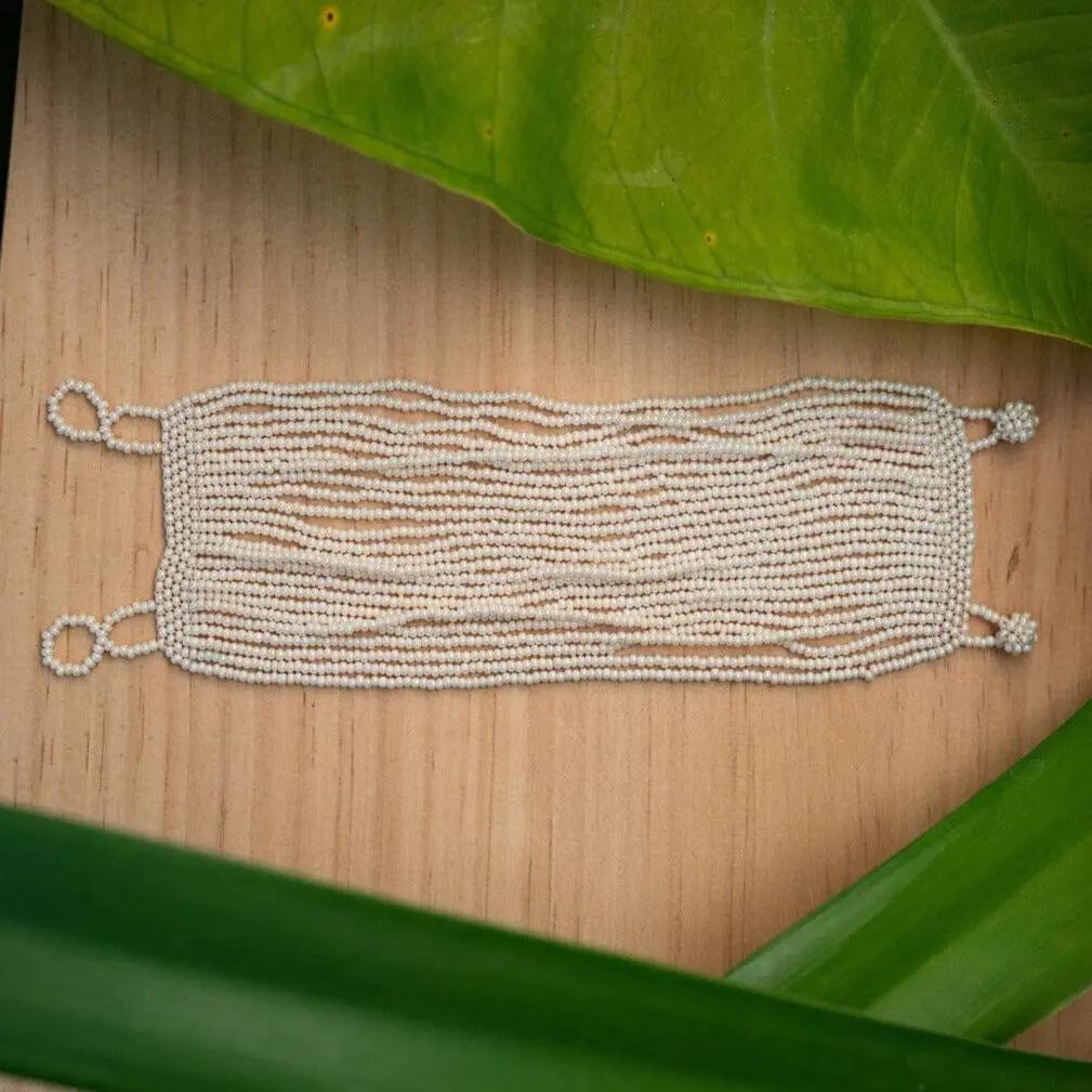 Magica - Native Beaded Bracelet in Sand Tones - Handmade by Mexican Artisans - Mother Sierra