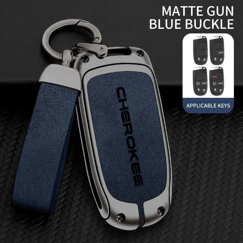 Zinc Alloy Car Key Case Cover Shell Fob For Jeep Cherokee Remote Control Protector For JEEP CHEROKEE Key Cover Auto Accessories