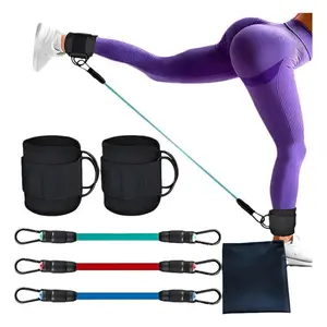 Multifunctional Home Fitness Ankle Strap Trainer, Leg and Butt Workout Device, Adjustable Ankle Cuff for Strength Training
