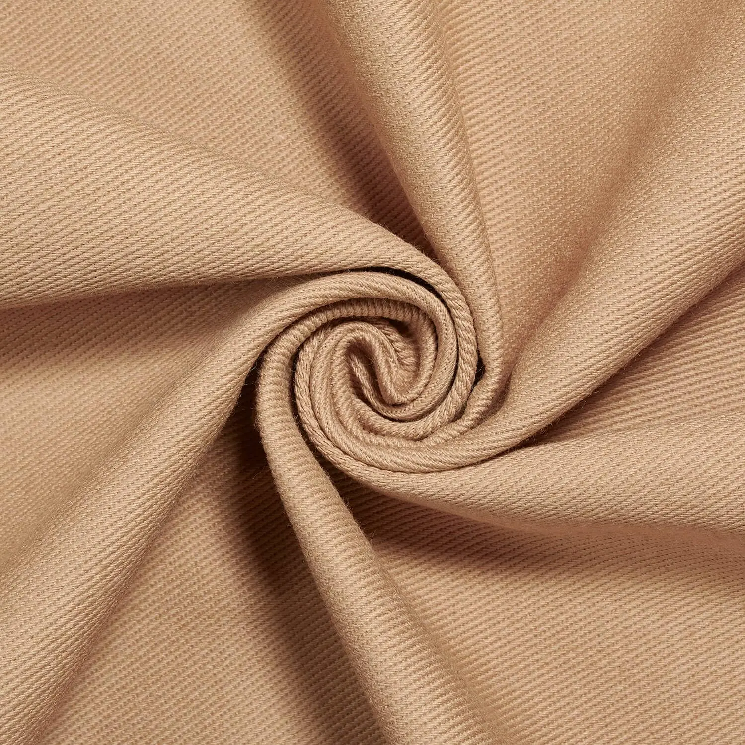 Luna Bull Denim Khaki Polyester Fabric | 60” Wide by the Yard