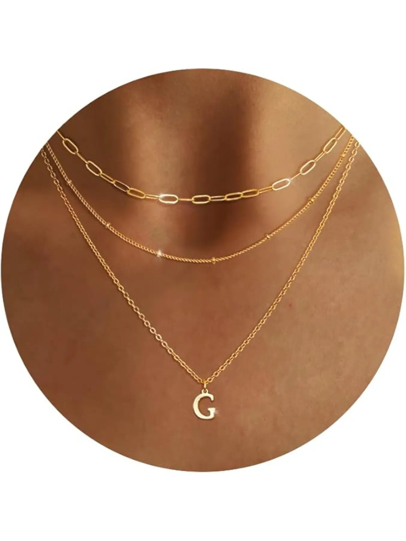 Gold Necklaces for Women - Initial Gold Necklaces for Women, Dainty Gold Necklace, Initial Gold Letter A-Z Pendant Necklace, Fashion Alphabet Pendant
