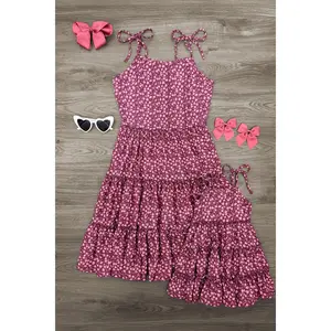 Mom & Me - Plum Floral Dress