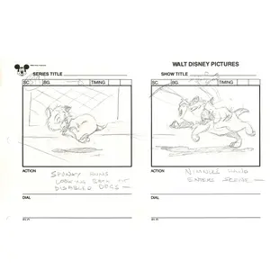 Chip n Dale Rescue Rangers Original Production Animation Storyboard Walt Disney FIRST EPISODE 1988 A139