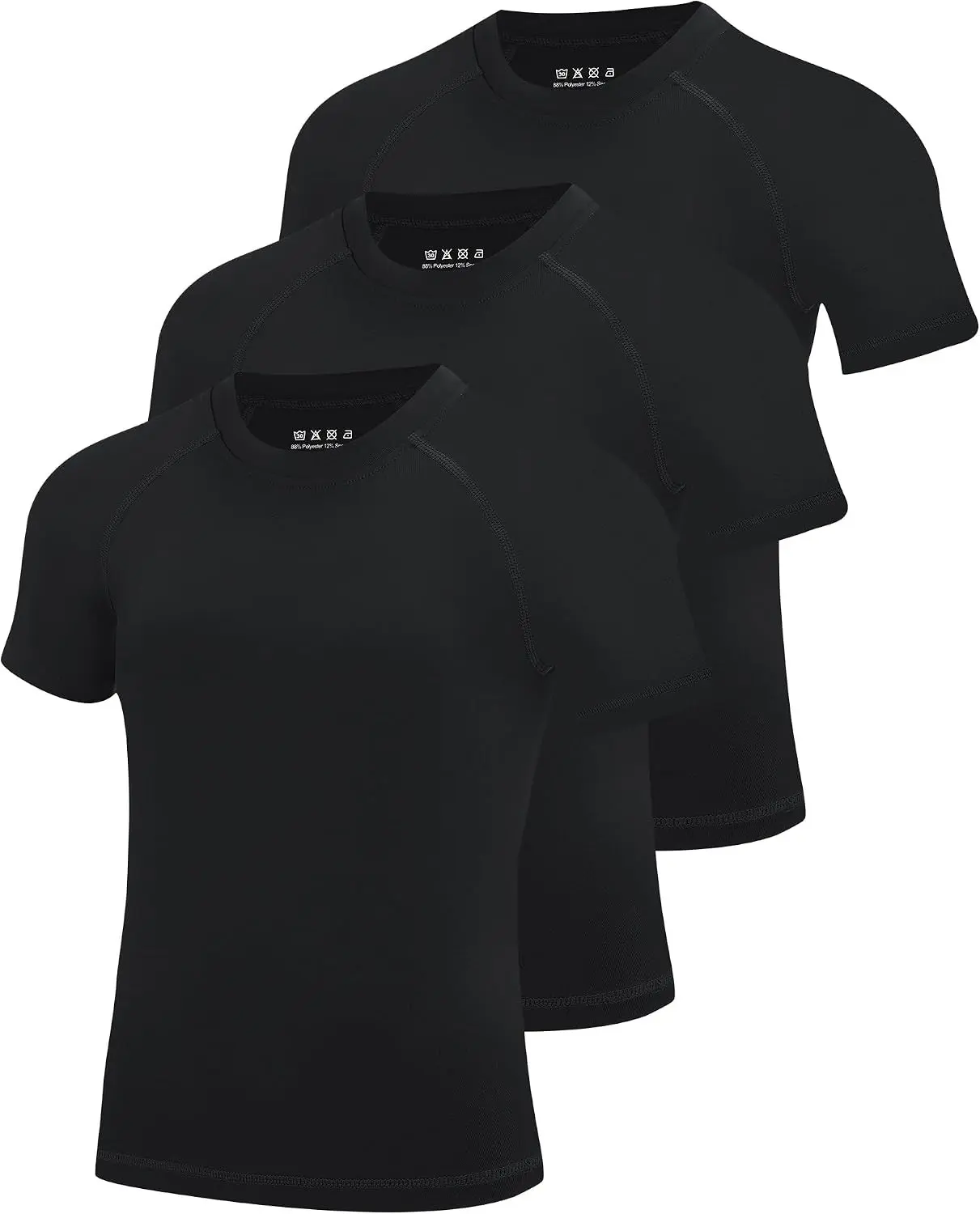 Blueleaf Boys Compression Shirt Short Sleeve Youth Basketball Football Undershirt Kids Quick Dry Athletic Base Layer T-Shirt