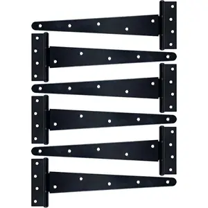 Heavy Duty T-Strap Hinges for Shed Gate Door Barn Gates, Available in 6 Inch and 12 Inch