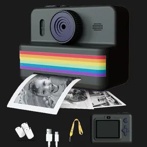 Instant Print Camera, Digital Camera, 1 Count Portable Mini Photo Prints Camera with 3 Rolls Photo Paper, Birthday Gift for Girls Boys