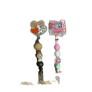 Badge Reels for Hanging Your Badge with Secure Hold and Colorful Beads