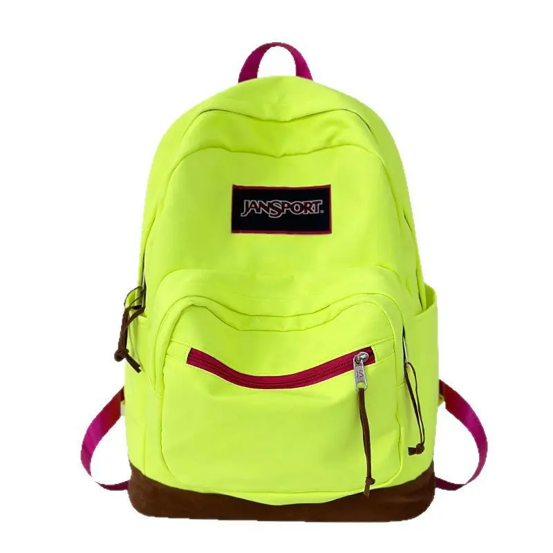 JanSport Backpack, Yellow Travel Backpack, Schoolbag, Laptop Bag, Suitable for Unisex Students, Birthday Gift